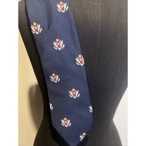 Vintage Pride Of America Men’s Tie Eagle Insignia Navy American Bicentennial